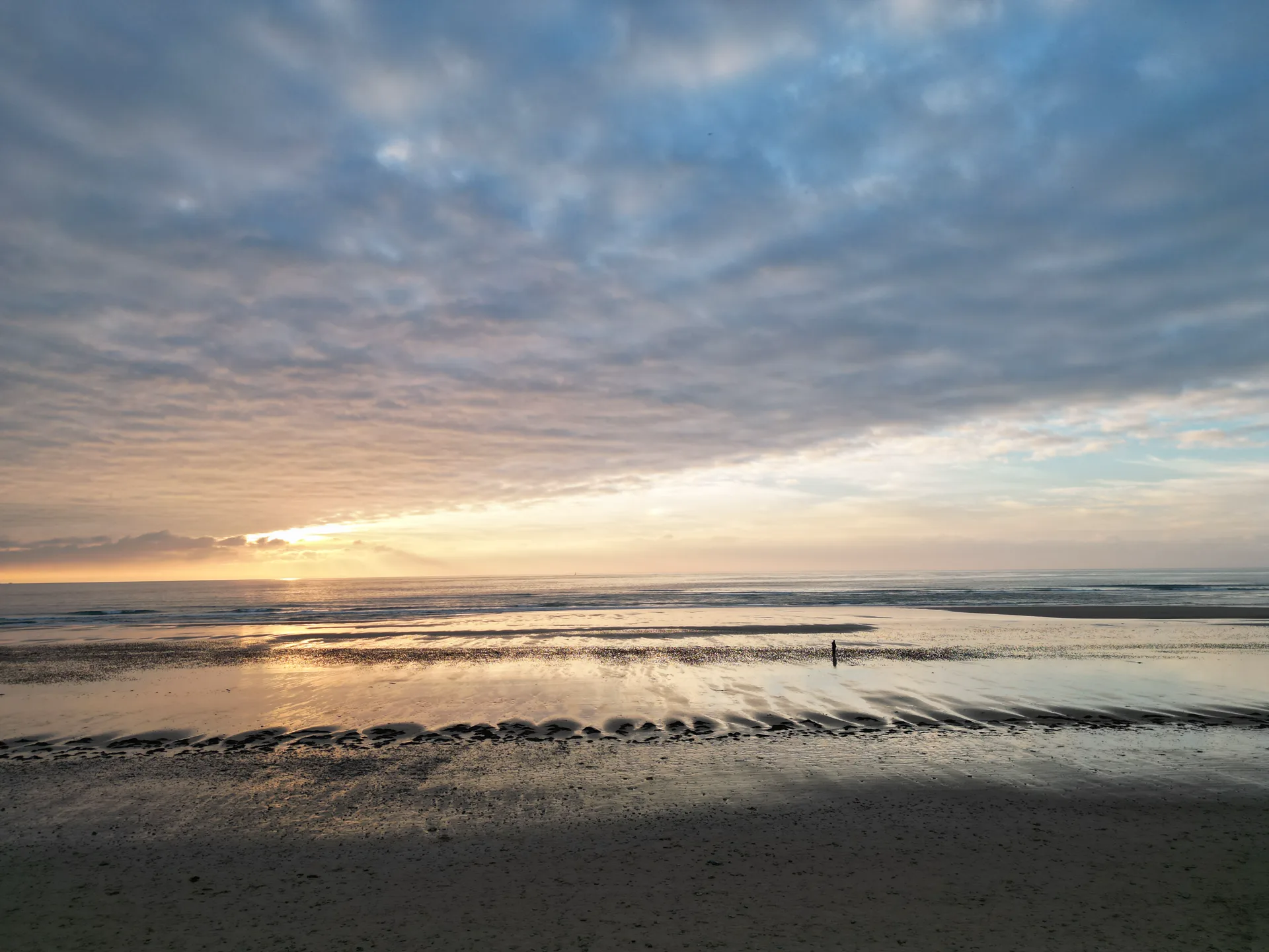 Surfeurs & coucher de soleil — Normandie