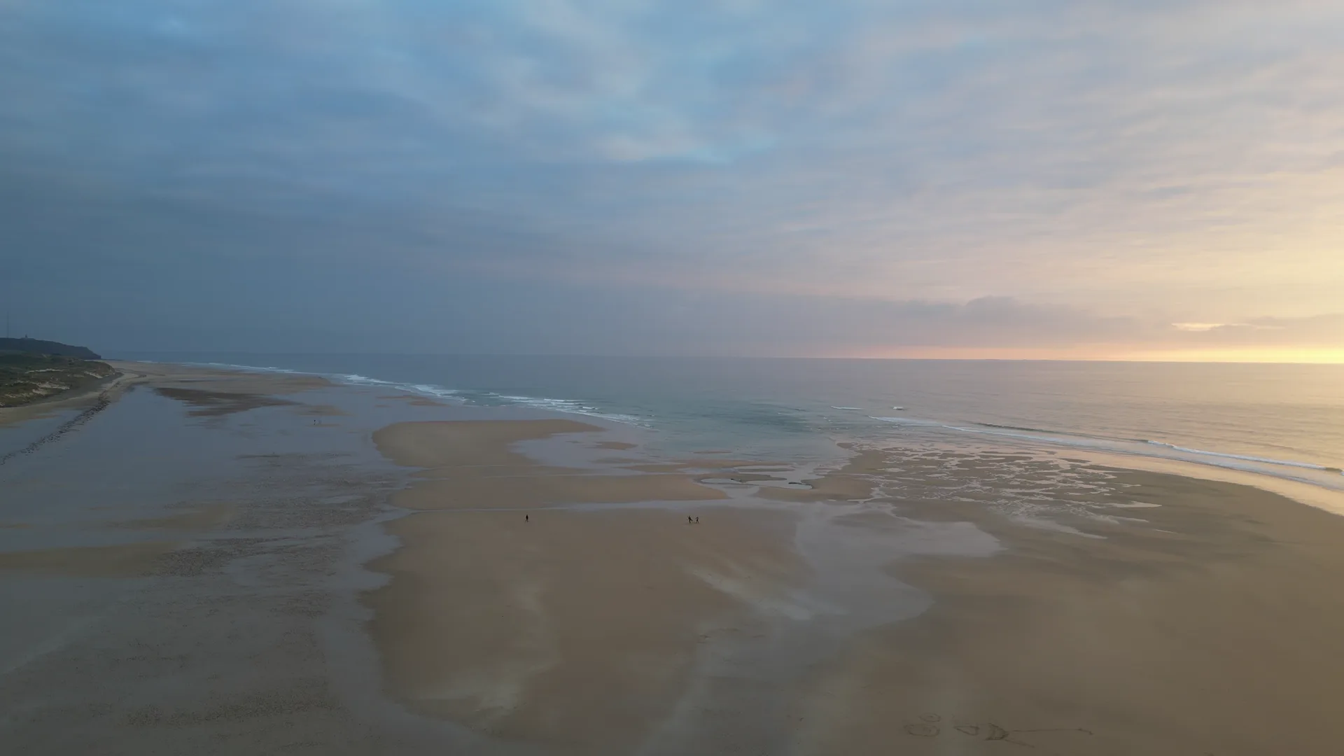 Surfeurs & coucher de soleil — Normandie — 3