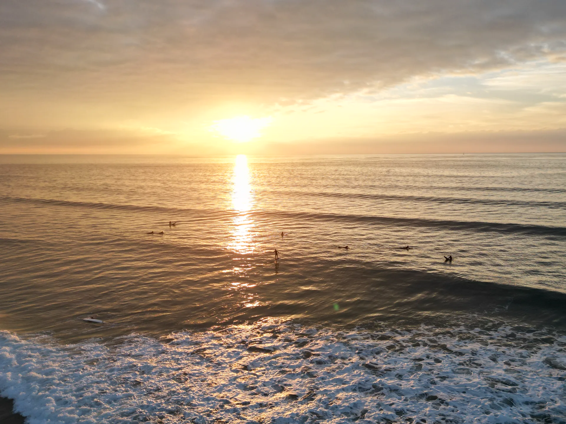 Surfeurs & coucher de soleil — Normandie — 6