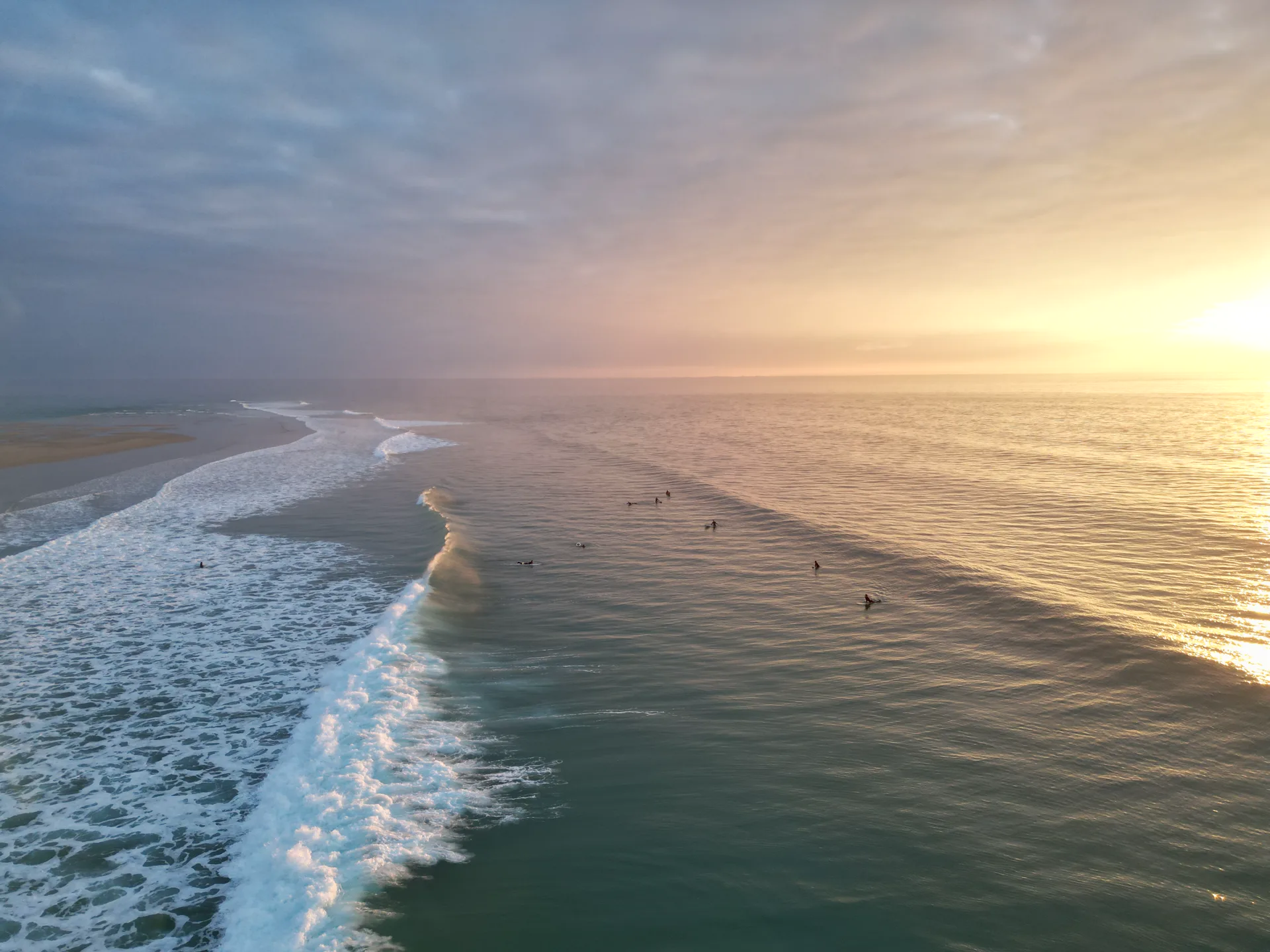 Surfeurs & coucher de soleil — Normandie — 7