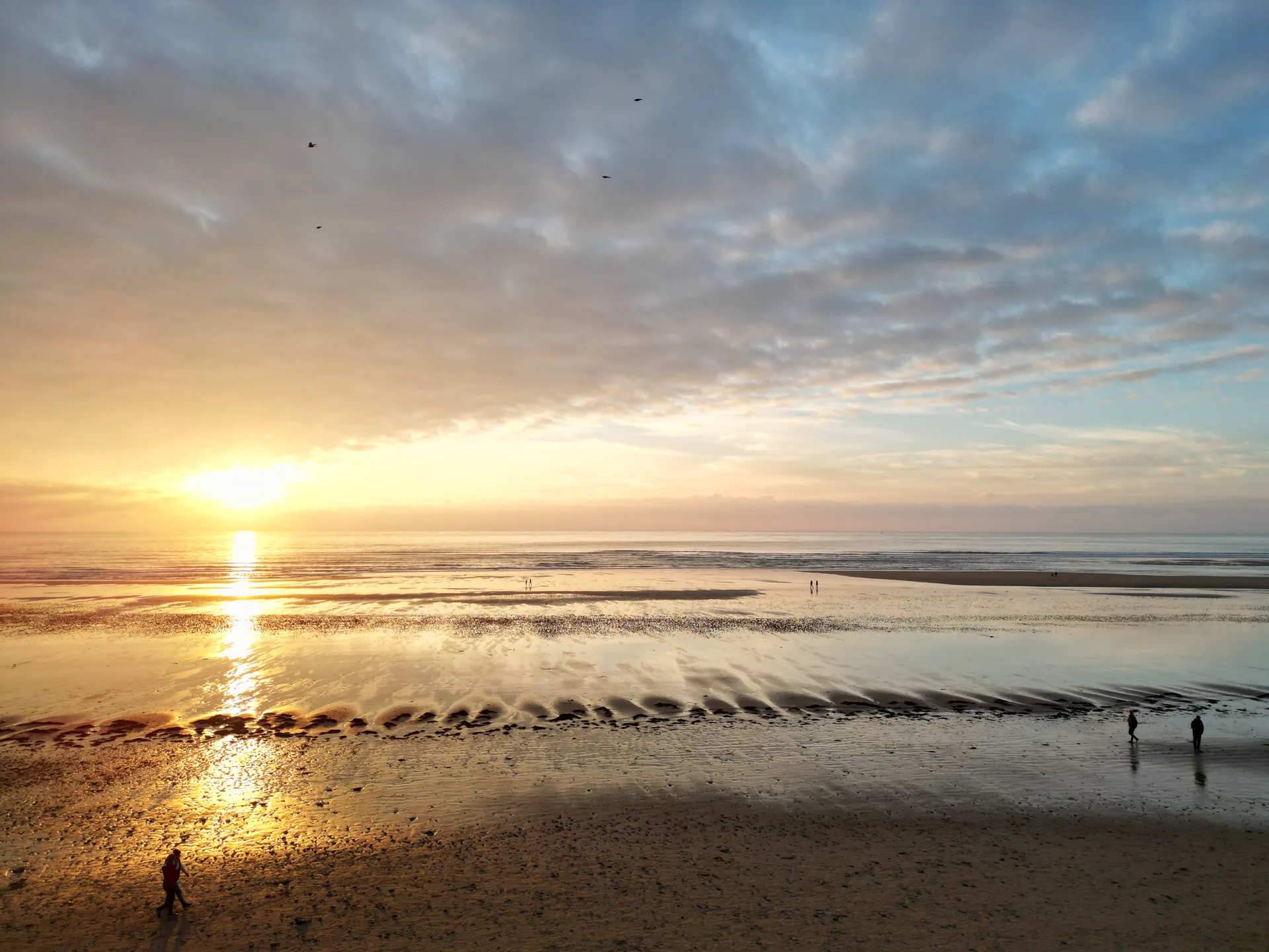 Surfeurs & coucher de soleil — Normandie — 10